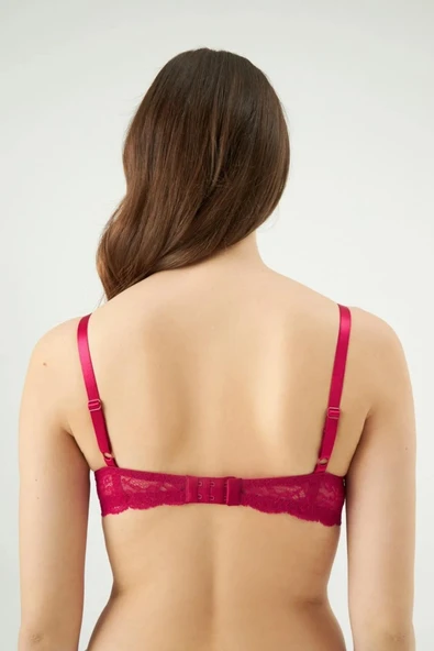 Eros 300 Vişne Venüs Toparlayıcı Balenli Tek Sütyen - Resim 4