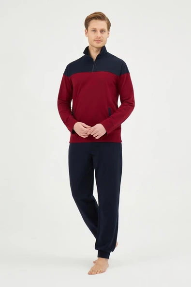 Eros 29260 Bordo Pamuklu Erkek Eşofman Takımı ürün görseli