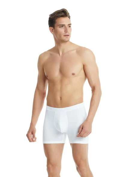 Blackspade 9313 Beyaz Silver Modal Uzun Erkek Boxer - Resim 4