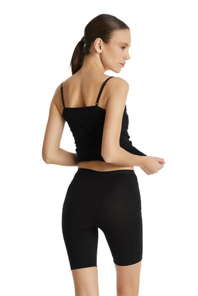 Blackspade 1309 Siyah Pamuklu Kadın Kısa Tayt - Resim 6