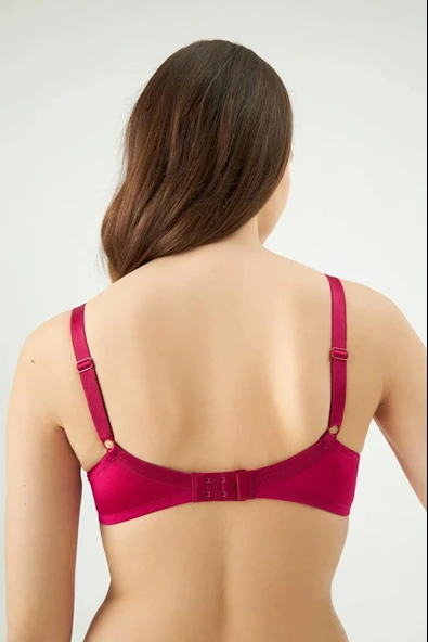 Eros 310 Vişne Emmly Balenli Kaplı Üçgen Tek Sütyen - Resim 2