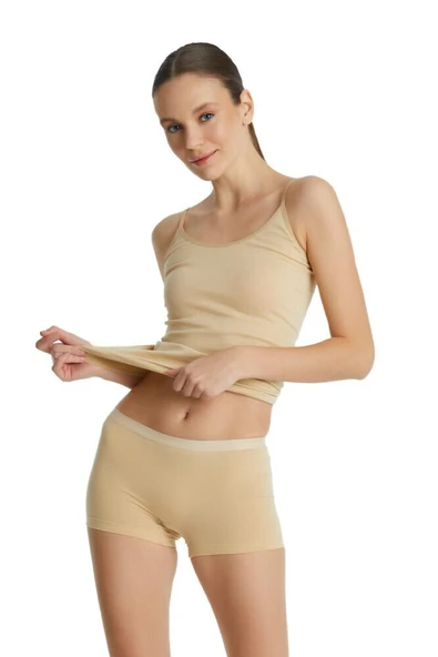 Blackspade 1301 Ten Pamuklu Havlu Detaylı Kadın Boxer - Resim 4