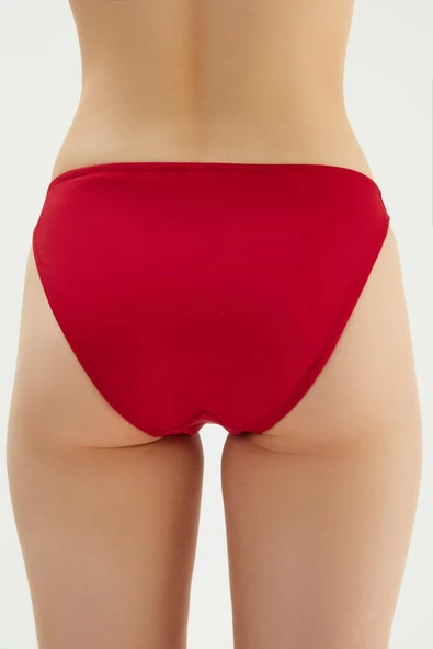 Eros 2516 Koyu Kırmızı 2 Cm İnce Kenar Bikini Altı - Resim 3