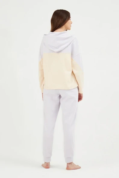 Eros 29740 Lila Pamuklu Yarım Fermuarlı Kadın Eşofman Takımı ürün görseli 1