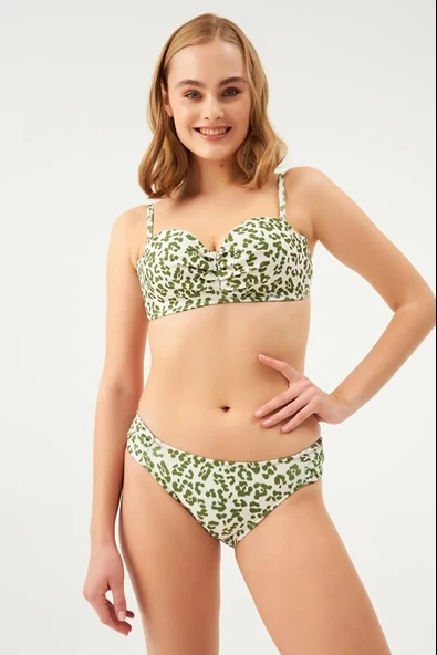 Eros 1045 Yeşil Straplez Kaplı Bikini Takımı - Resim 2