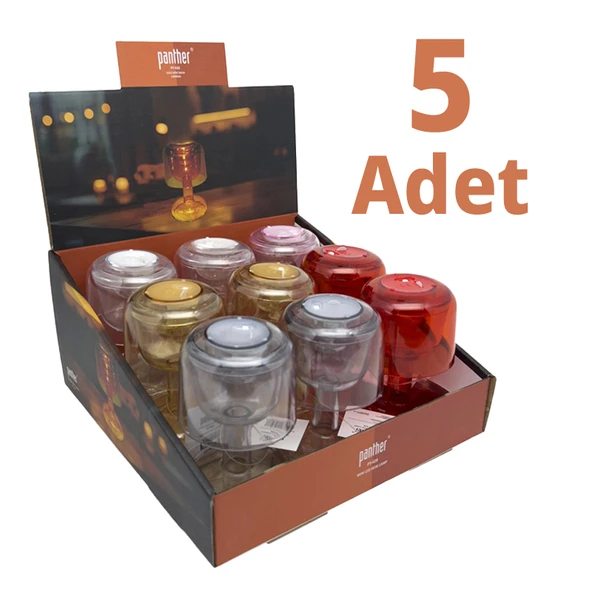 5 ADET - Panther PT-428 Mini LED Masa Lambası – Karışık Renk Gönderim - 1