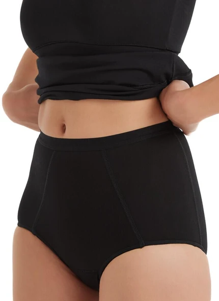 Blackspade 1325 Siyah Pamuk Modal Kadın Külot Korse - Resim 4