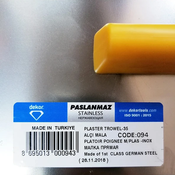 Alçı Malası Dekor - 35cm Paslanmaz (094) - Resim 2