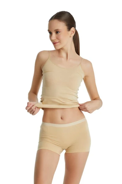 Blackspade 1301 Ten Pamuklu Havlu Detaylı Kadın Boxer - Resim 3