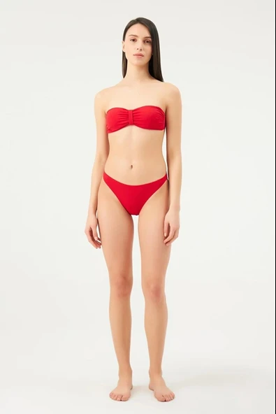 Eros 2503 Kırmızı Straplez Bikini Üstü - Resim 2