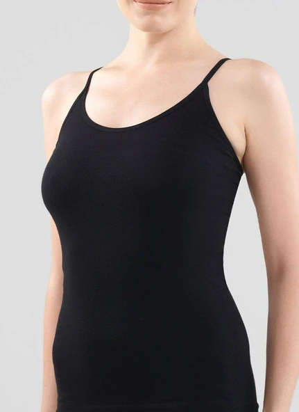 Blackspade 1951 Siyah Likralı İp Askılı Kadın Atlet ürün görseli 1