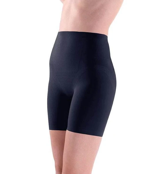 Blackspade 1479 Siyah Pamuk Modal Lazer Kesim Kadın Şort Korse - Resim 2