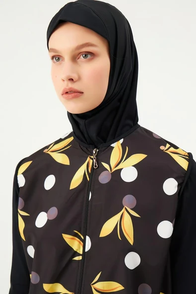 Eros 1749 Siyah Tam Tesettür Mayo Takımı - 2