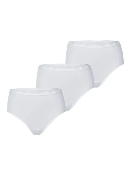 Blackspade 1577 Beyaz 3'Lü Paket Pamuklu Yüksek Bel Külot ürün görseli 1