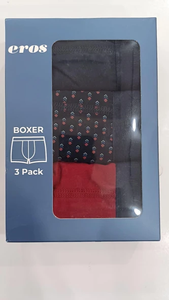 Eros 125 3'Lü Paket Likralı Erkek Boxer - Resim 4