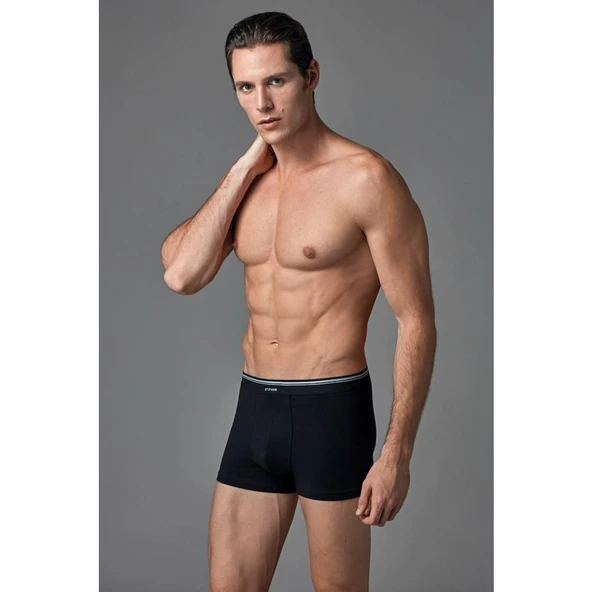 Eros 008 2'Li Paket Siyah Likralı Erkek Boxer - 1