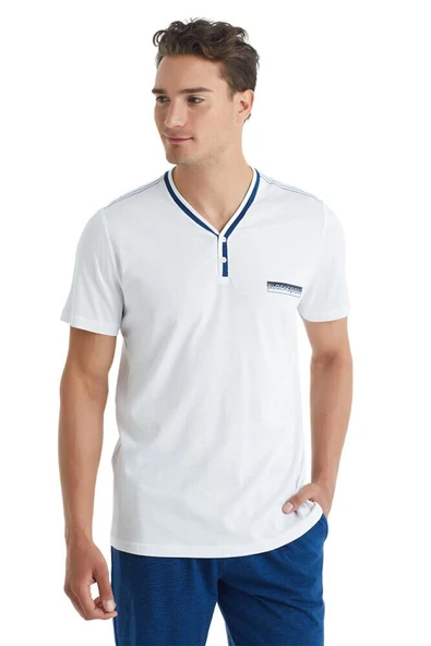 Blackspade 40018 Beyaz Modal Erkek Şort Takım - Resim 3