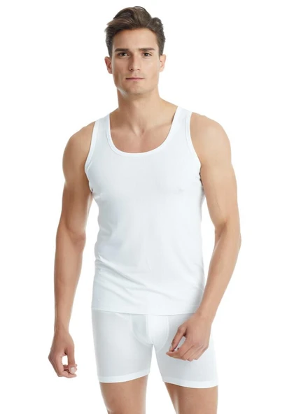 Blackspade 9305 Beyaz Silver Modal Erkek Atlet - Resim 5