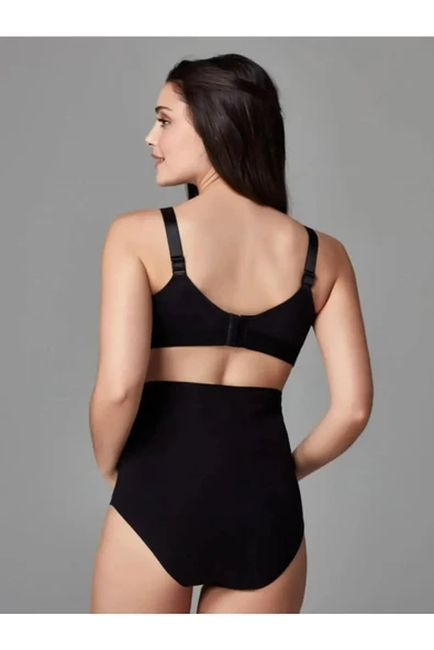 Eros 511 Siyah Pamuklu Dantel Detaylı Hamile Külot - Resim 2