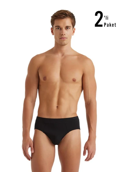 Blackspade 9625 2'Li Paket Siyah Pamuklu Erkek Slip - Resim 3