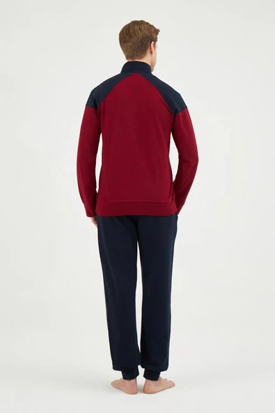 Eros 29260 Bordo Pamuklu Erkek Eşofman Takımı - Resim 2