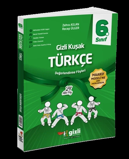 Gizli Yayınları 6. Sınıf Türkçe Değerlendirme Föyleri Gizli Kuşak Serisi Yeni ürün görseli 1
