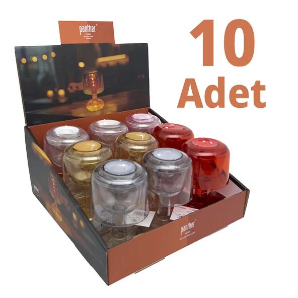 10 ADET - Panther PT-428 Mini LED Masa Lambası – Karışık Renk Gönderim ürün görseli