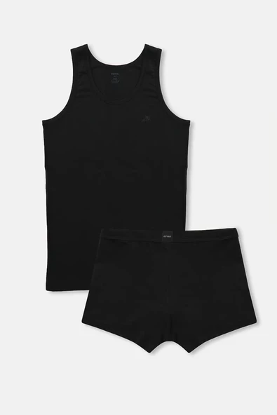 Eros 104 Siyah Modal Kutulu Erkek Atlet Boxer Çeyiz Takımı - Resim 5