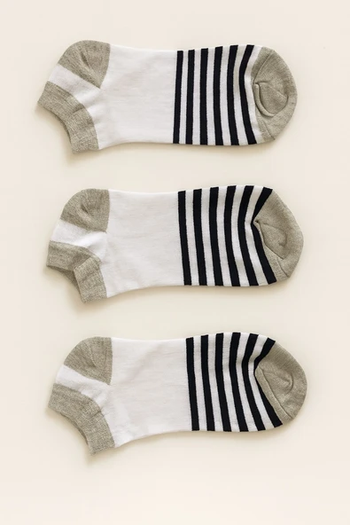 Plus Scorpion Erkek Pamuklu Sneaker Çorap 3’lü Paket – 40-44 Numara - Resim 2