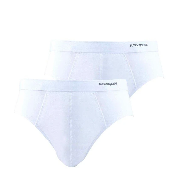 Blackspade 9625 2'Li Paket Beyaz Pamuklu Erkek Slip - Resim 4
