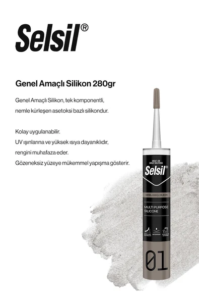 Selsil 5 AL 4 ÖDE Genel Amaçlı Silikon 280 gr ve rosie pamuk - Resim 2