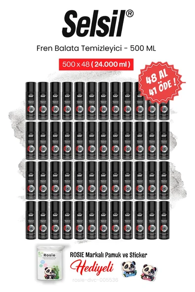 Selsil 48 AL 41 ÖDE, 500 ml Fren Balata Temizleyici Sprey ve rosie pamuk ürün görseli