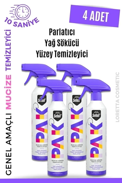 Selsil Pak 4 Lü 500 Ml Mucize Köpük Temizleyici Sprey ürün görseli