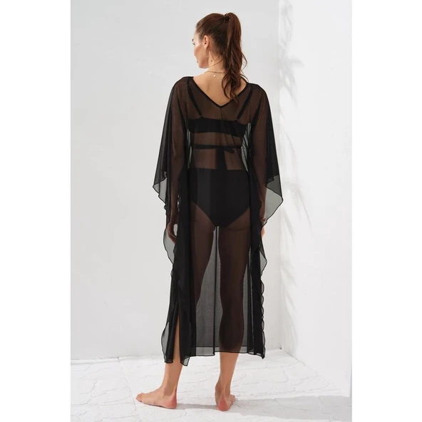 Pierre Cardin 231803 Siyah V Yaka Elbise Pareo ürün görseli 1