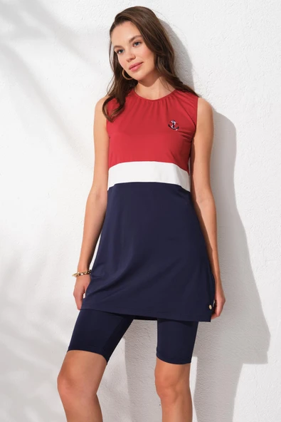 Pierre Cardin 231922 Marin Kolsuz Tesettür Mayo Takım - Resim 3