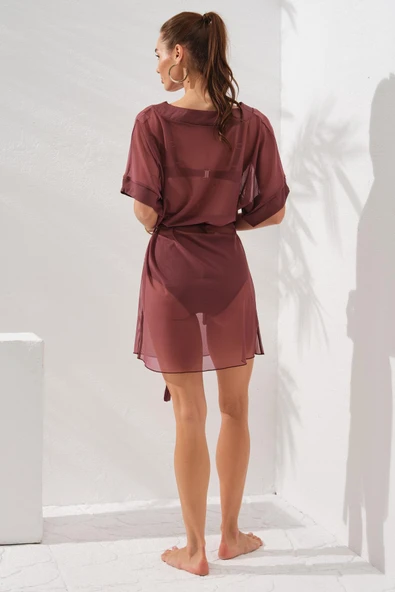 Pierre Cardin 231806 Toffee Genesis V Tunik Pareo - Resim 2