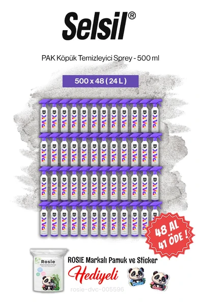 Selsil PAK 500 ml, 48 AL 41 ÖDE Köpük Temizleyici Sprey ve rosie pamuk ürün görseli