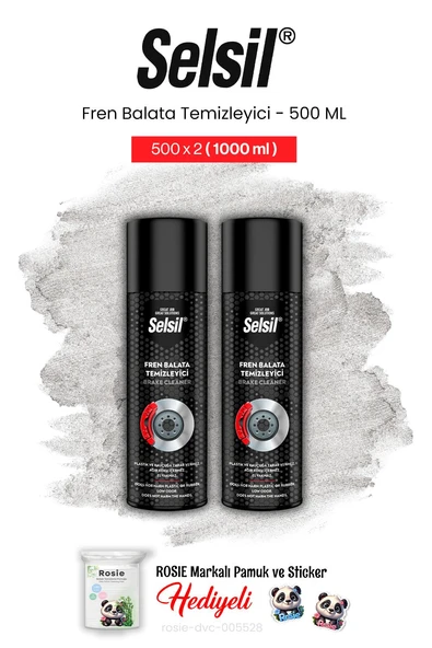 Selsil Fren Balata Temizleyici Sprey, 500 ml 2 adet ve rosie pamuk ürün görseli