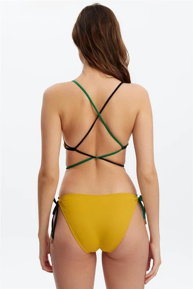 Louren 1643 Hardal Straplez Bikini Takımı - Resim 2