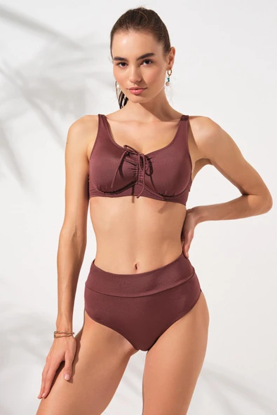 Pierre Cardin 231234 Toffee Melt Toparlayıcı Balenli Bikini Takım - Resim 4