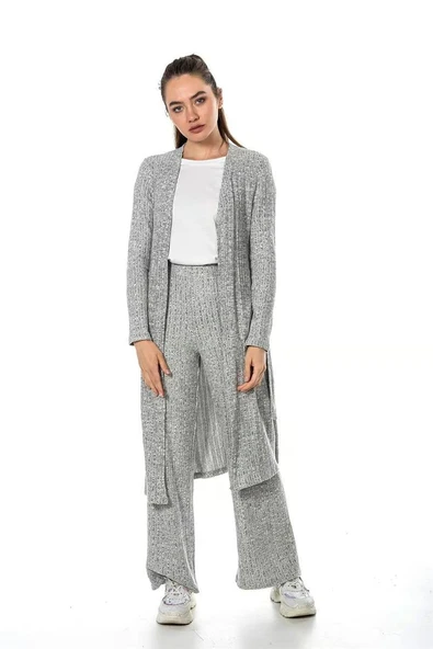 Louren 116 Gri Pamuklu 3'Lü Kadın Pijama Takımı - 1