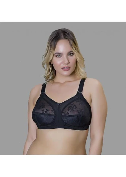 Moonlight 2128 Siyah Balensiz Dantelli Toparlayıcı Sütyen ürün görseli 1