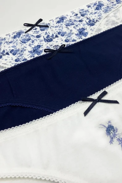 Pierre Cardin 2700 Flowers 3'Lü Ekonomik Paket Pamuklu Basic Brief Külot - 1
