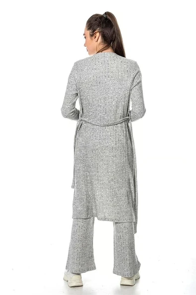Louren 116 Gri Pamuklu 3'Lü Kadın Pijama Takımı - 2