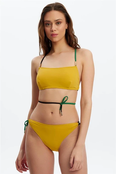 Louren 1643 Hardal Straplez Bikini Takımı ürün görseli