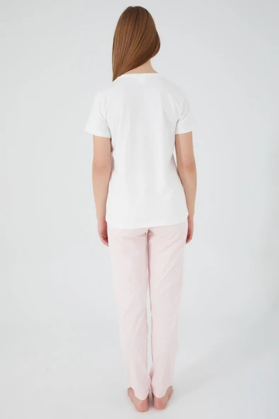 ROLY POLY ANNE KIZ KISA KOL PİJAMA TAKIMI PEMBE - Resim 5