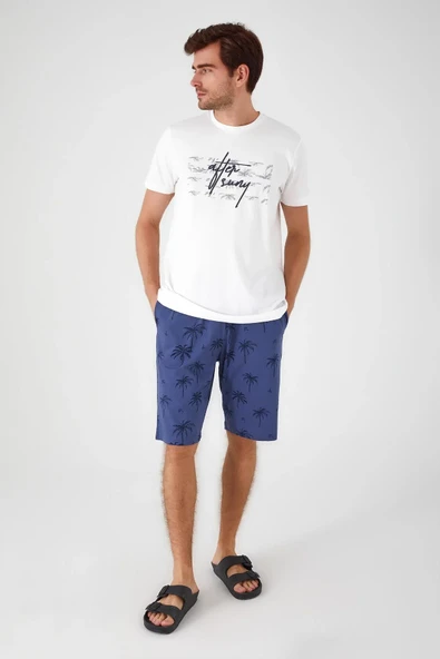 Roly Poly 3031 Krem Renk Baba Oğul Bermuda Şort Takım ürün görseli 1