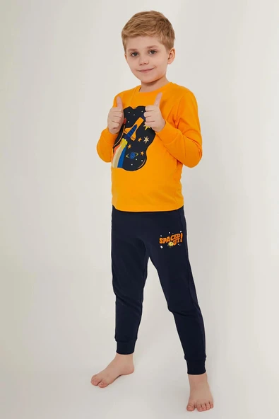 Roly Poly 3186 Turuncu Renk Erkek Çocuk Pijama Takımı - 2