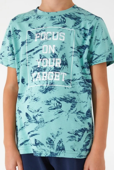 ARNETTA ERKEK ÇOCUK BERMUDA TAKIM YEŞİL - Resim 4