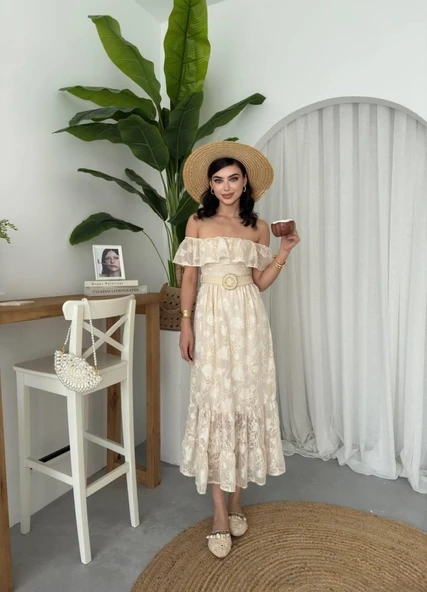 Reget Kemerli Elbise - Resim 3